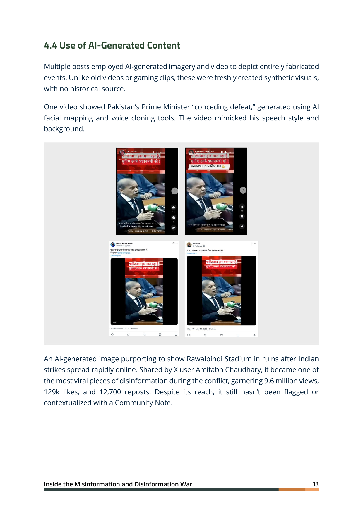 A page from the CSOH report showing AI-generated stadium claims