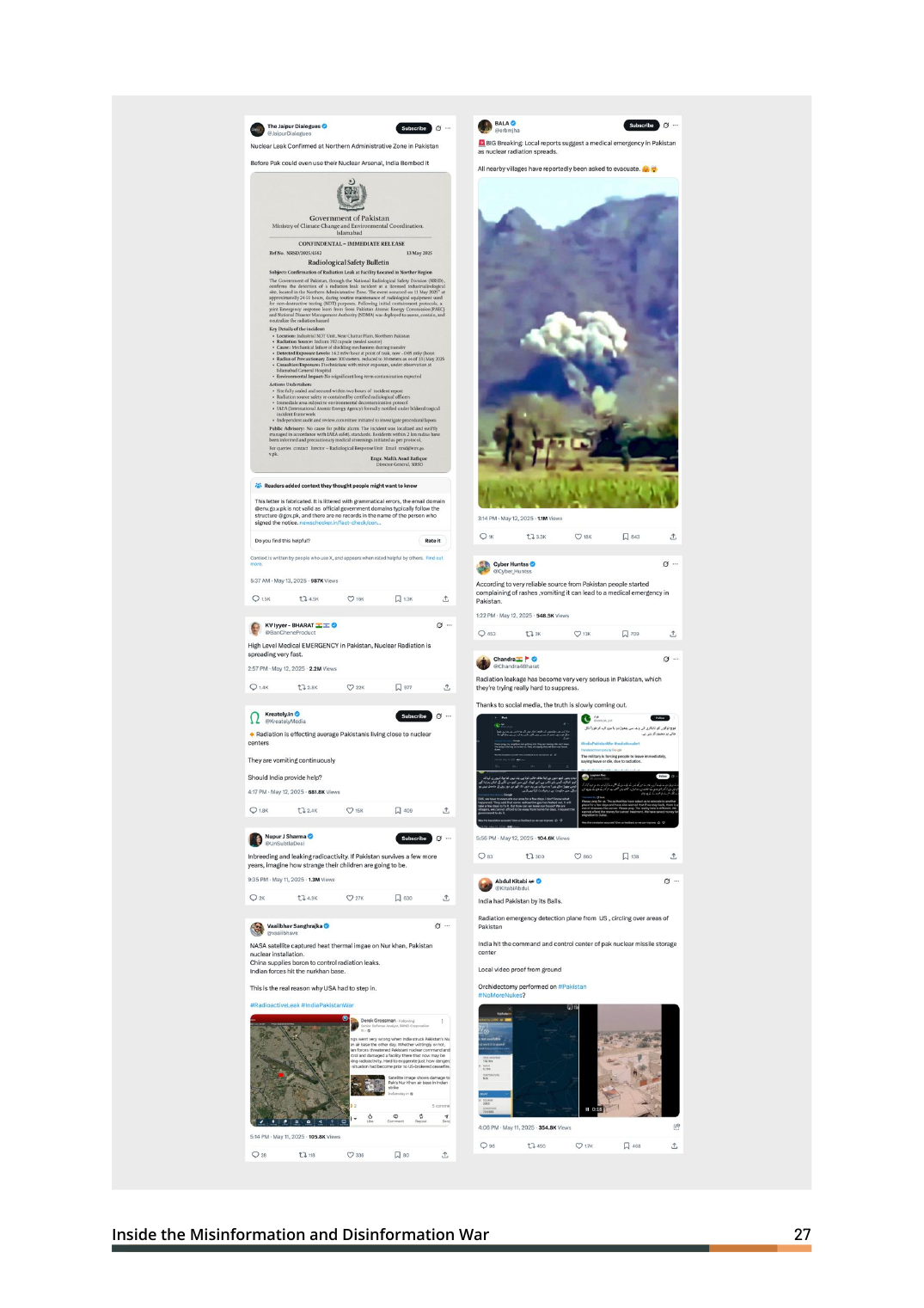 The campaign included a fabricated Pakistani government letter and repeated claims across large accounts