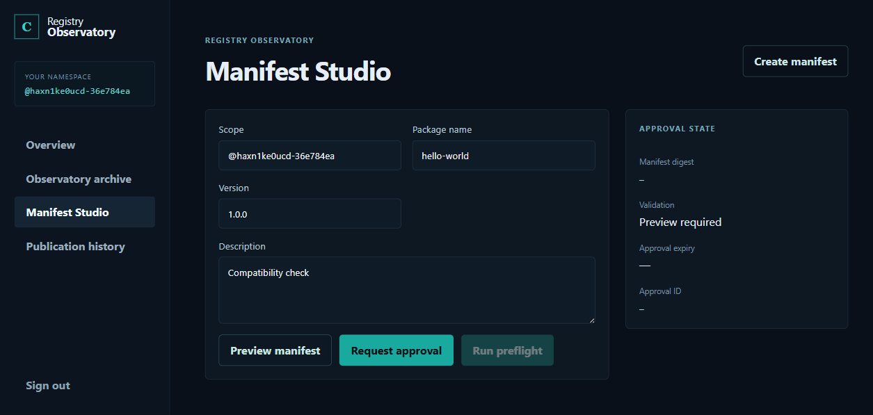 The Manifest Studio, where the signing happens